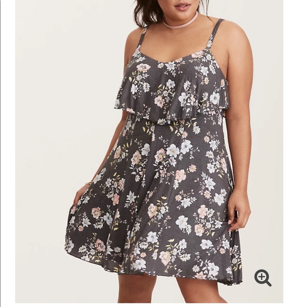 Torrid floral Hacci knit dress size 1